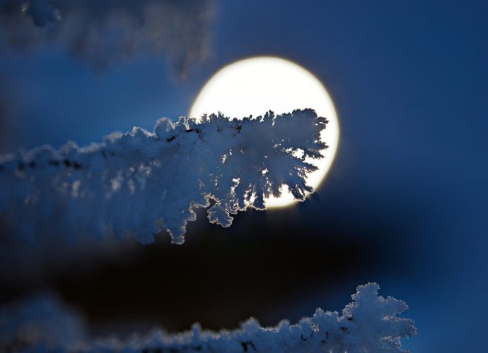 Полная луна зимой