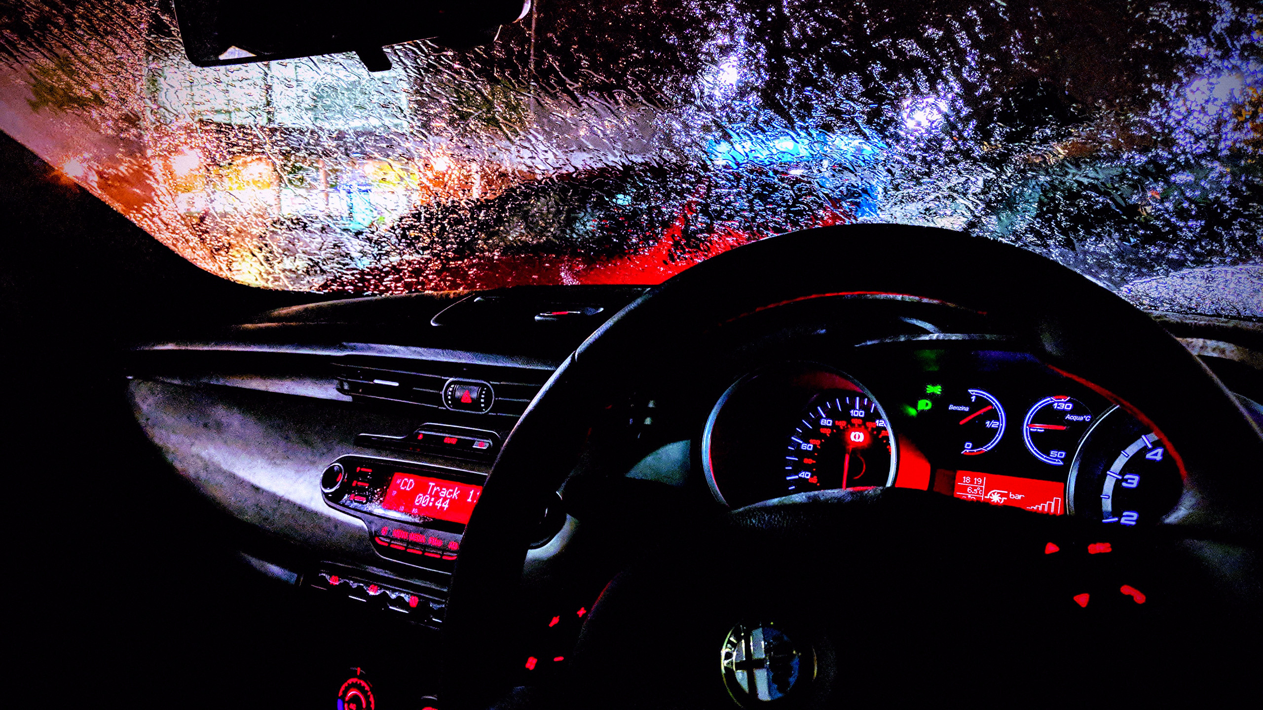 Ночные гонки ночь дождь автомобиль  