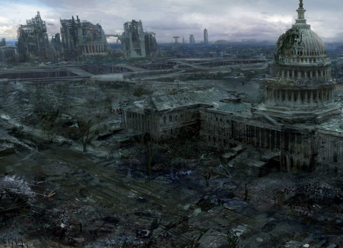 Руины Белого Дома США город Белый Дом Fallout  